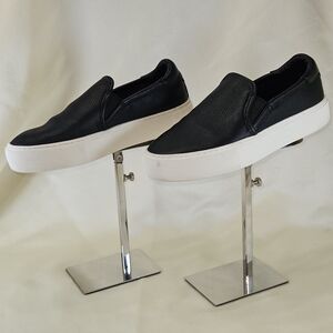 UGG Jass Leather Slip-on Platform Casual Sneakers Black 1105712 Women's 6.5